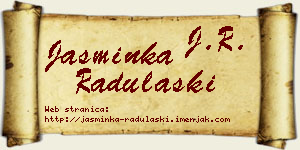 Jasminka Radulaški vizit kartica
